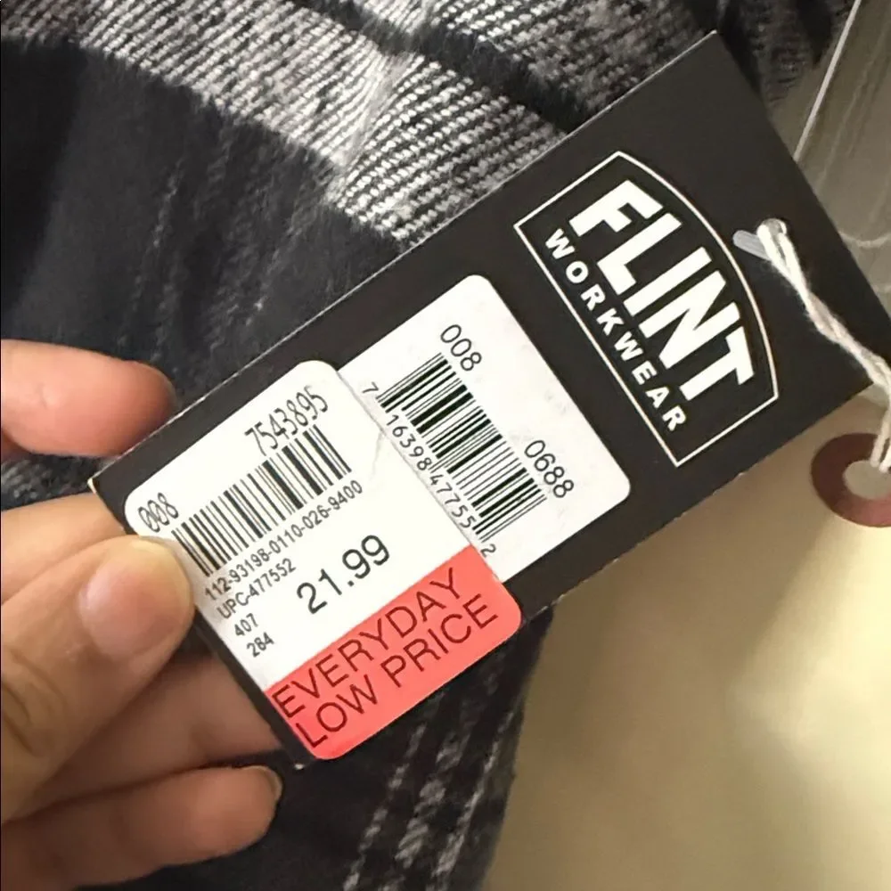 Flint Black and Gray Plaid Jacket with Hood kids M(5)